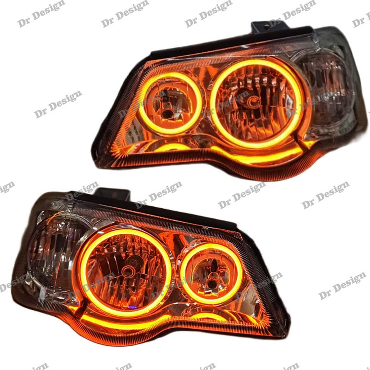 چراغ جلو اسپرت پراید طرح حلقه نعون انبه ای