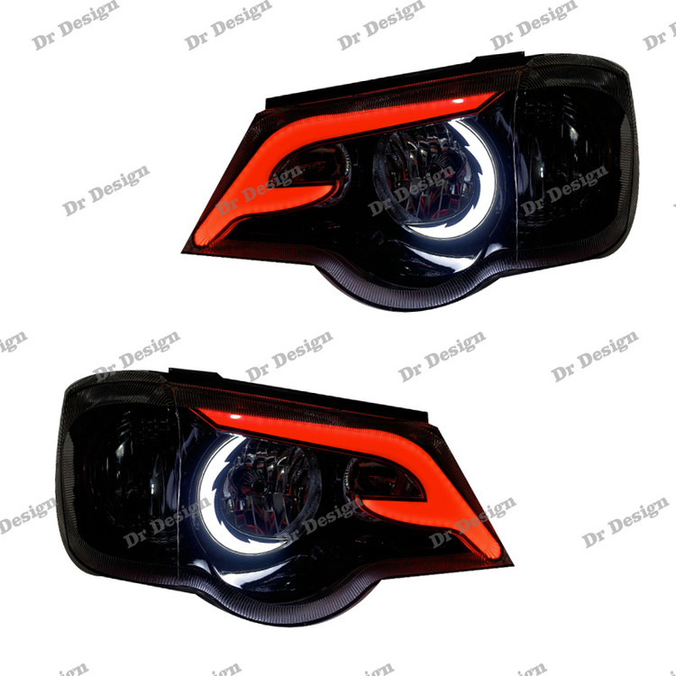 چراغ جلو اسپرت پراید طرح F داخل مشکی