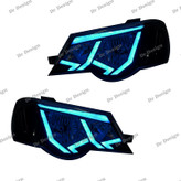 چراغ جلو اسپرت پراید مدل لامبورگینی آبی یخی