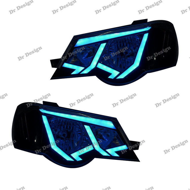 چراغ جلو اسپرت پراید مدل لامبورگینی آبی یخی