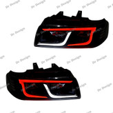 چراغ جلو اسپرت سمند طرح آبشاری سفید قرمز