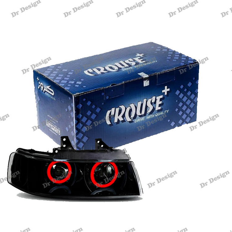 چراغ جلو اسپرت سمند کروز طرح حلقه قرمز داخل مشکی