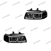 چراغ جلو اسپرت سمند طرح بی ام و سفید