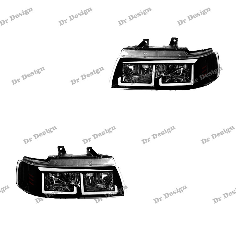 چراغ جلو اسپرت سمند طرح بی ام و سفید