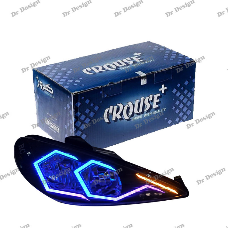 چراغ جلو اسپرت 206 کروز طرح اسپایدر فولکالر