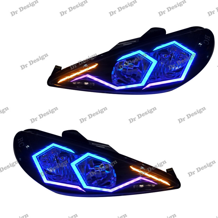 چراغ جلو اسپرت 206 طرح اسپایدر فولکالر