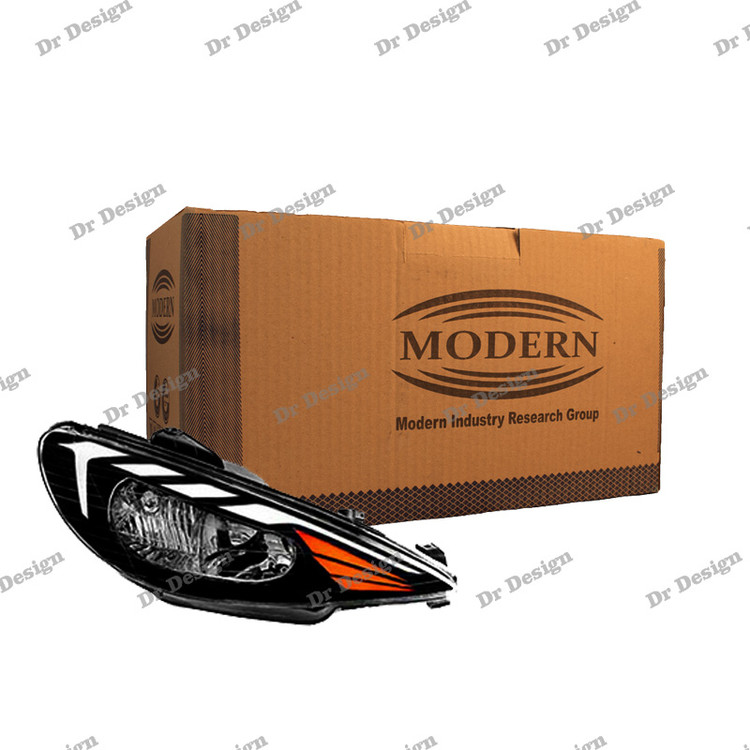 چراغ جلو اسپرت 206 مدرن طرح ویلد سفید