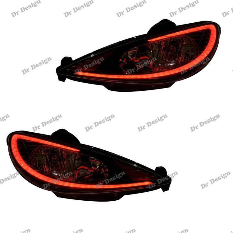 چراغ جلو اسپرت 206 طرح آکورد قرمز