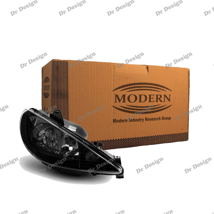 چراغ جلو اسپرت 206 مدرن داخل مشکی