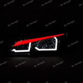 چراغ جلو اسپرت پارس طرح انگری سفید قرمز