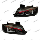 چراغ جلو اسپرت پارس طرح انگری سفید قرمز