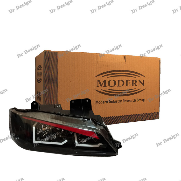 چراغ جلو اسپرت پارس مدرن طرح انگری سفید قرمز