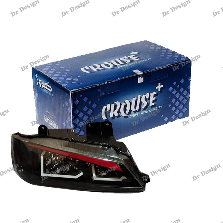 چراغ جلو اسپرت پارس کروز طرح انگری سفید قرمز