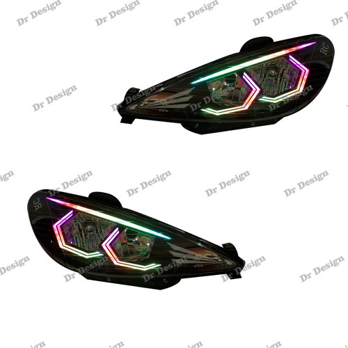 چراغ جلو اسپرت 206 طرح هگزا فولکالر