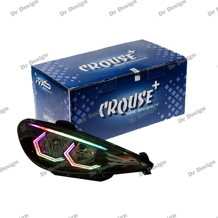 چراغ جلو اسپرت 206 کروز طرح هگزا فولکالر