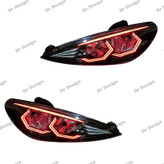 چراغ جلو اسپرت 206 طرح هگزا قرمز