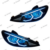 چراغ جلو اسپرت 206 طرح هگزا آبی یخی