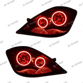 چراغ جلو اسپرت تیبا مدل حلقه نعون قرمز داخل مشکی