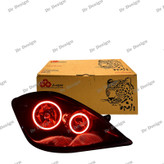 چراغ جلو اسپرت تیبا جمع ساز مدل حلقه نعون قرمز داخل مشکی