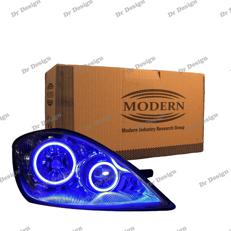 چراغ جلو اسپرت تیبا مدرن مدل حلقه نعون آبی
