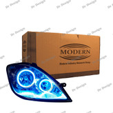 چراغ جلو اسپرت تیبا مدرن مدل حلقه نعون آبی یخی