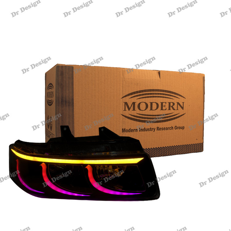 چراغ جلو اسپرت سمند مدرن طرح کراب راهنما ال ای دی فولکالر