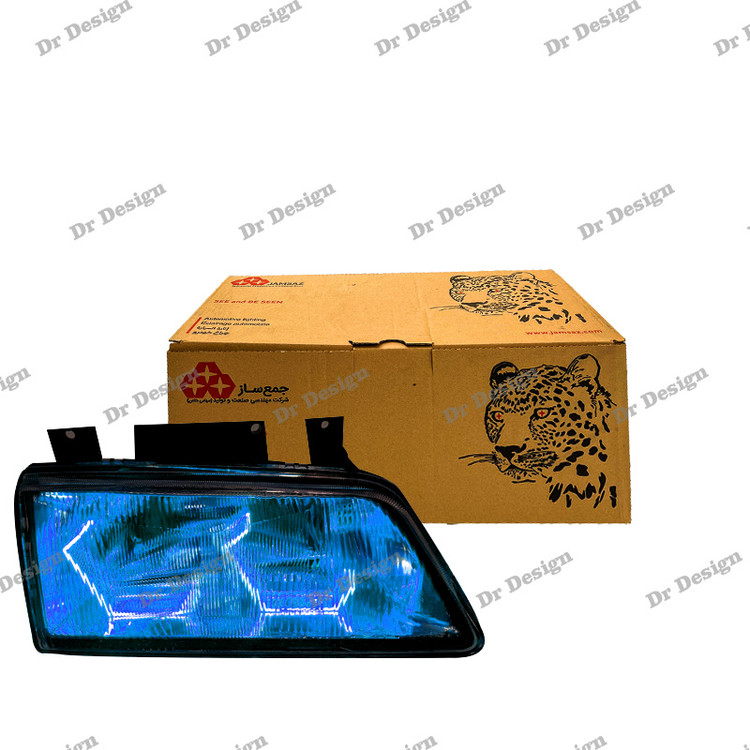 چراغ جلو اسپرت 405 جمع ساز طرح آی 8 آبی یخی