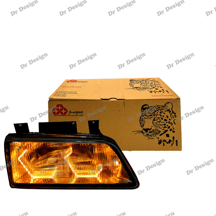 چراغ جلو اسپرت 405 جمع ساز طرح آی 8 انبه ای