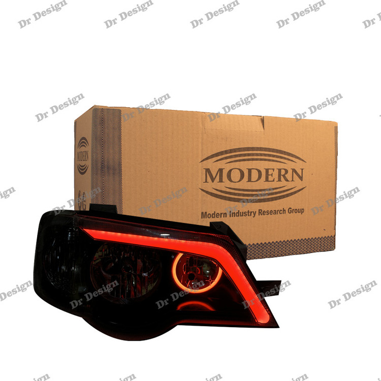 چراغ جلو اسپرت پراید 111 و 132 مدل دویل قرمز داخل مشکی