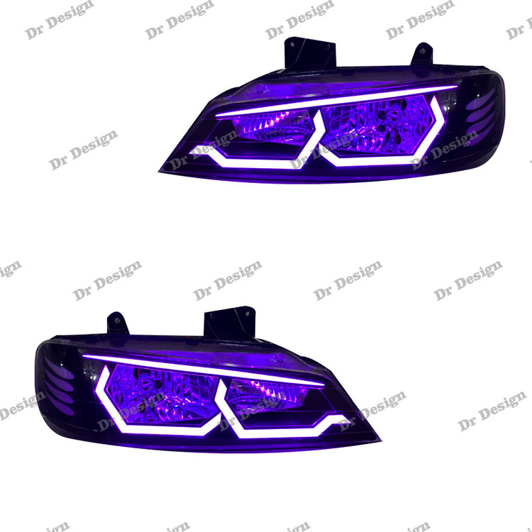 چراغ جلو اسپرت پارس طرح بی ام و بنفش