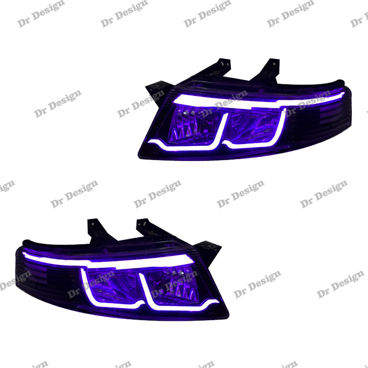 چراغ جلو اسپرت سمند سورن مدل بی ام و بنفش