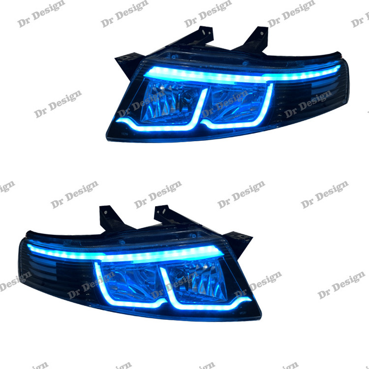 چراغ جلو اسپرت سمند سورن مدل بی ام و آبی یخی