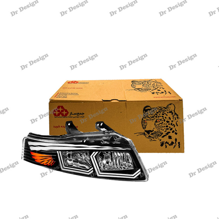 چراغ جلو اسپرت سمند سورن جمع ساز طرح هگزا سفید