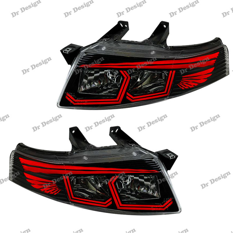 چراغ جلو اسپرت سمند سورن طرح هگزا قرمز