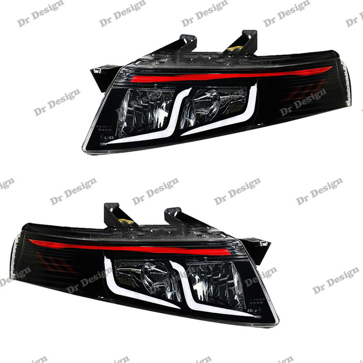 چراغ جلو اسپرت سمند سورن طرح آبشاری سفید قرمز