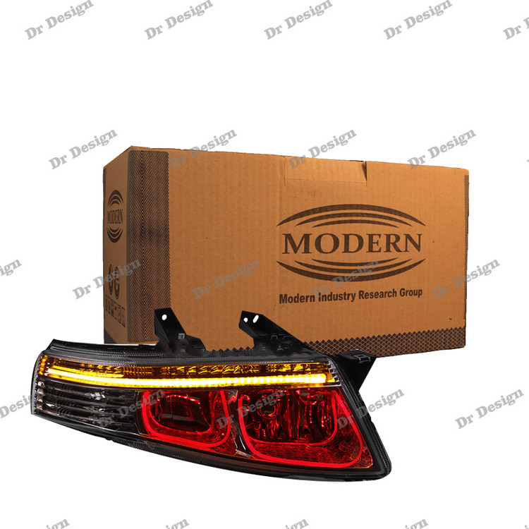 چراغ جلو اسپرت سمند سورن مدرن طرح یو قرمز