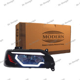 چراغ جلو اسپرت پراید مدرن طرح هگزا سفید