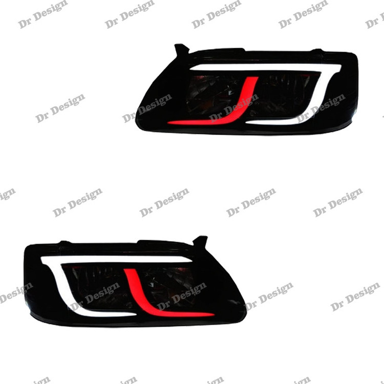 چراغ جلو اسپرت پراید طرح آبشاری سفید قرمز