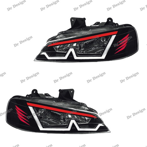 چراغ جلو اسپرت پارس طرح ام سفید قرمز