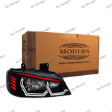 چراغ جلو اسپرت پارس مدرن طرح هگزا سفید قرمز