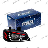 چراغ جلو اسپرت پارس کروز طرح هگزا سفید قرمز