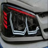 چراغ جلو اسپرت پارس طرح هگزا سفید قرمز