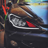 چراغ جلو اسپرت 206 طرح کامارو سفید