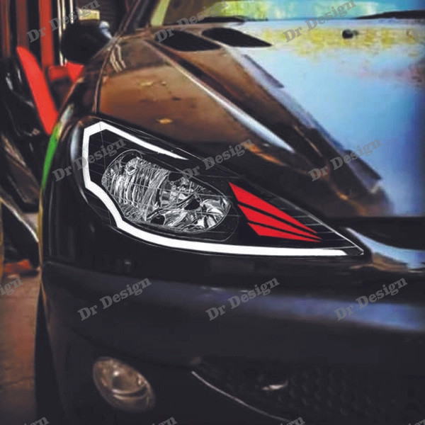 چراغ جلو اسپرت 206 طرح کامارو سفید