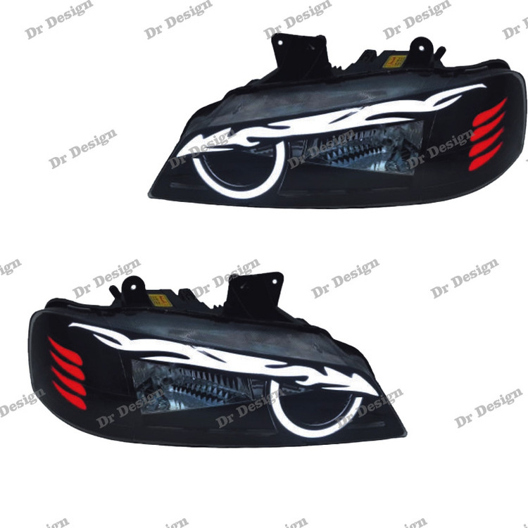 چراغ جلو اسپرت پارس طرح انگری سفید