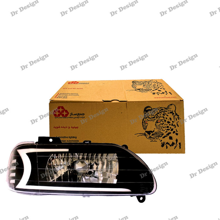 چراغ جلو اسپرت پراید جمع ساز طرح R8 سفید