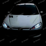 چراغ جلو اسپرت 206 طرح آکورد سفید