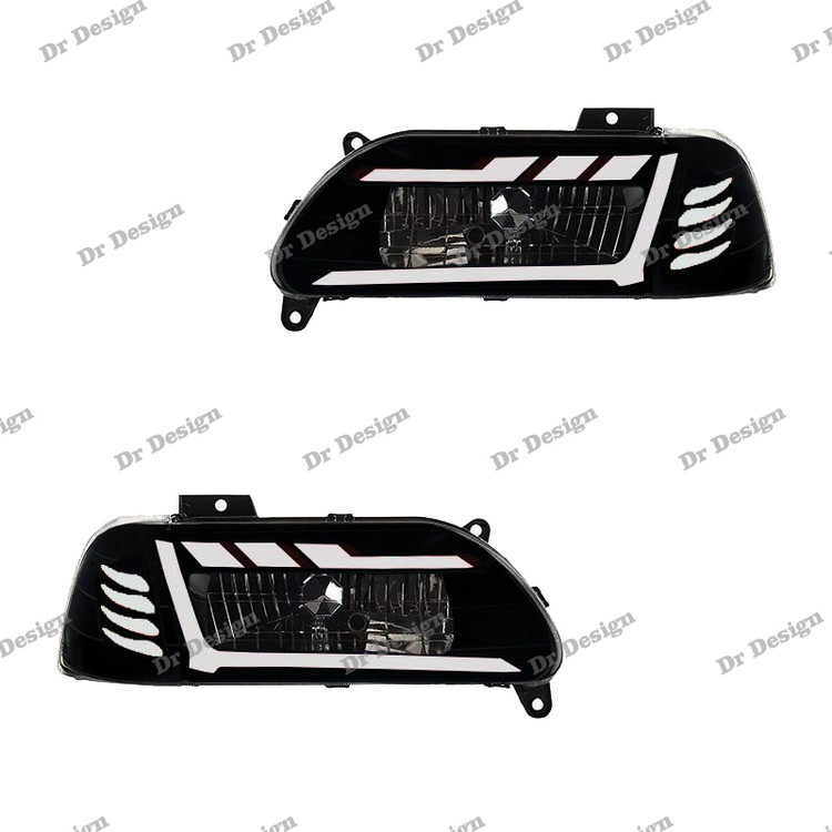 چراغ جلو اسپرت پراید طرح آئودی سفید