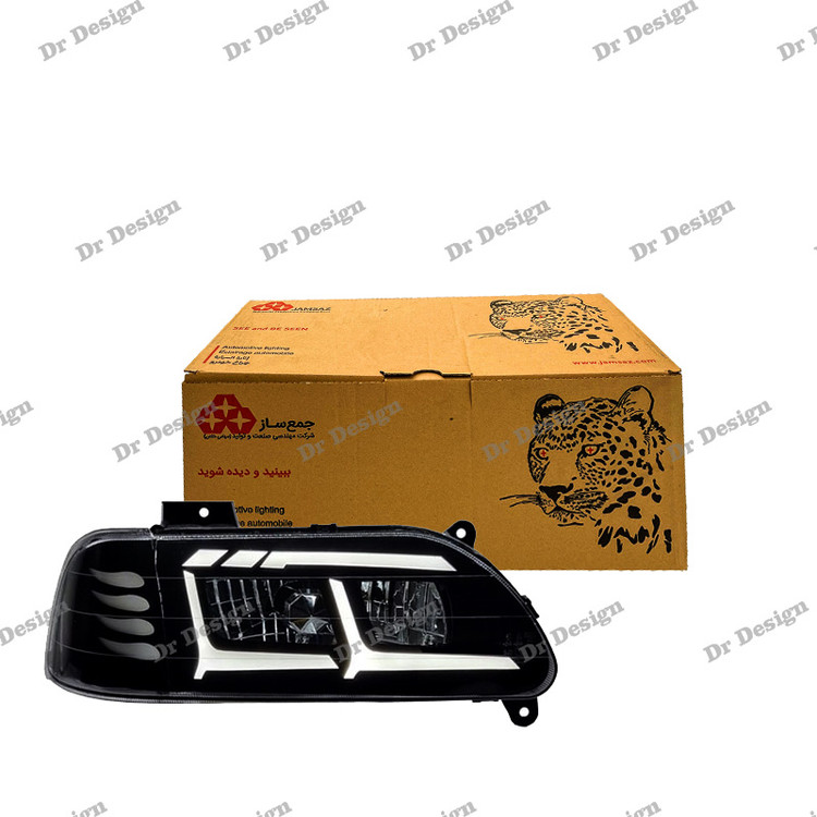 چراغ جلو اسپرت پراید جمع ساز طرح آئودی سفید