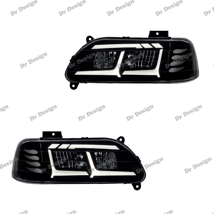 چراغ جلو اسپرت پراید طرح آئودی سفید